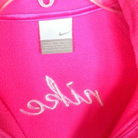 Vintage Hot 🩷 Pink Nike Fitted Fleece Size Small - Picture 5 of 10